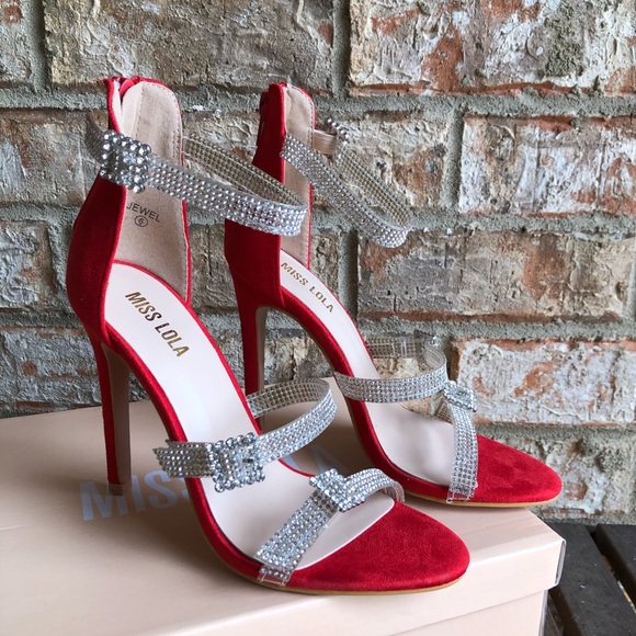 Strappy Studded Heels - Picture 2 of 4